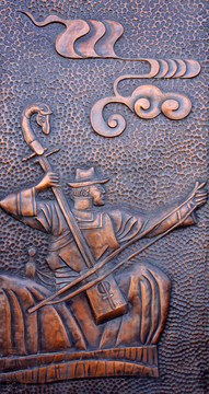 演奏马头琴的蒙古人 铜雕艺术中的文化回响